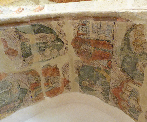 Vopillon, fresque médiévale dans la chapelle